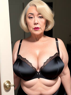 despondent sissified mature in bras